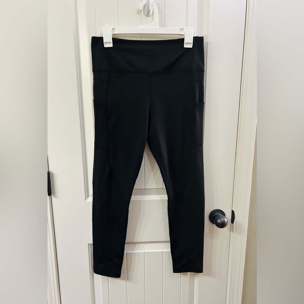 ZYIA Active Black Leggings w/pockets  size 12